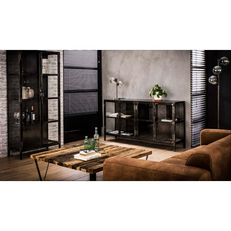 ZI Sideboard Rift metal 4 doors